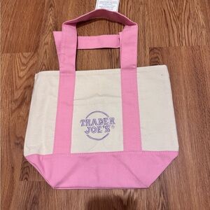 Trader Joe’s Pink and Cream mini Tote Bag